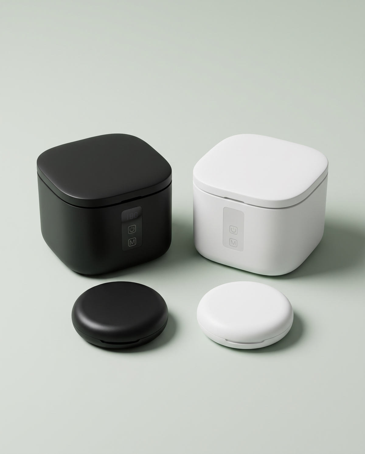 Pods in black and white with matching cases